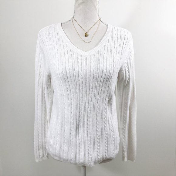 Gap Sweater White 100% Cotton Size M - Picture 2 of 10
